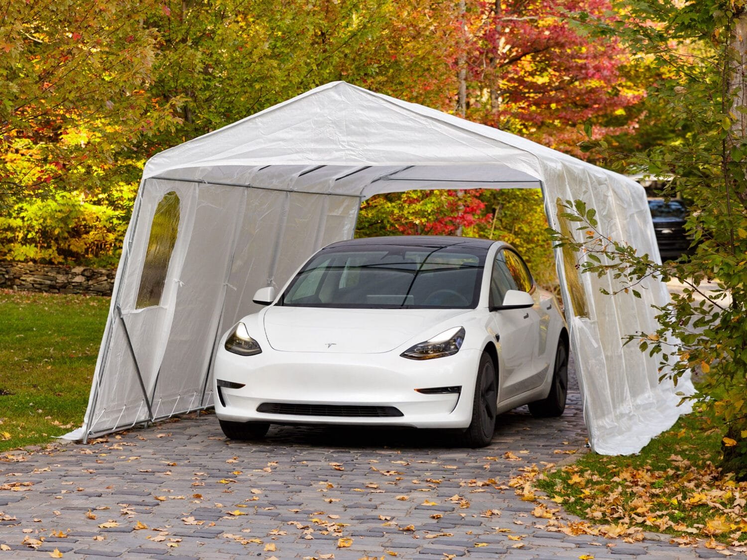 Car Shelter 11 ft. X 20 ft. ASM11x20 CLEAR 60051963136 (4)
