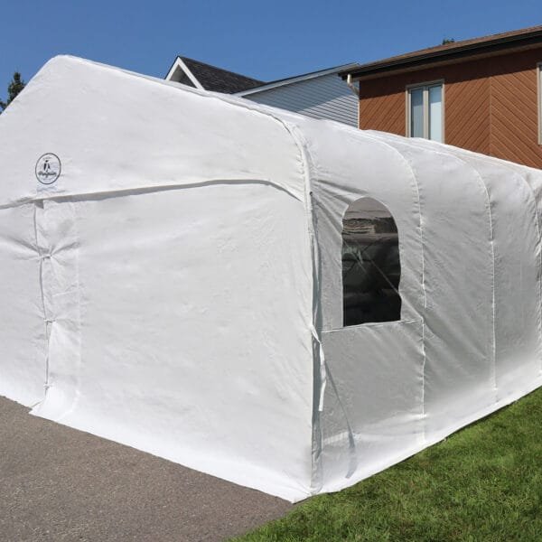 Deluxe Double Car Shelter 18 ft x 20 ft. CO18X20FF 200 WHI 060051342207 (4)