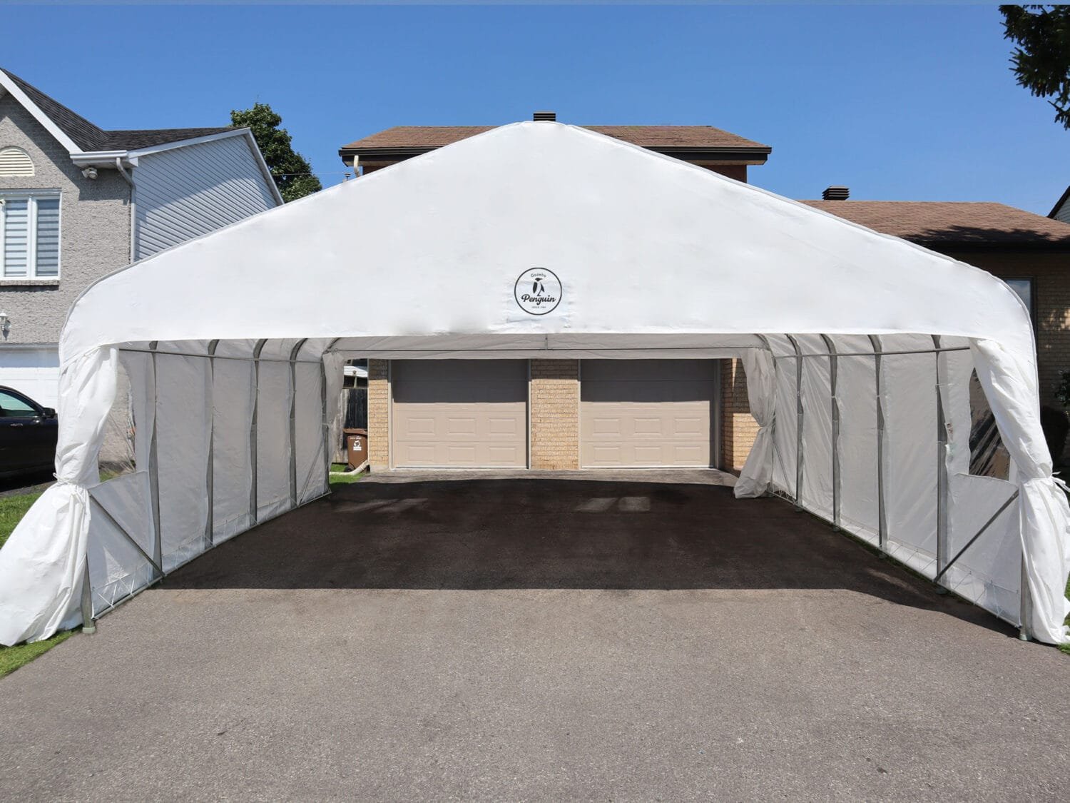 Deluxe Double Car Shelter 18 ft x 20 ft. CO18X20FF 200 WHI 060051342207 (5)