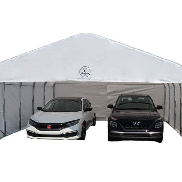Deluxe Double Car Shelter 18 ft x 20 ft. CO18X20FF 200 WHI 060051342207 (8)