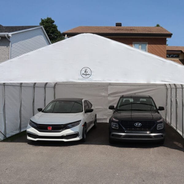 Deluxe Double Car Shelter 20 ft. x 20 ft. CO20X20FF 200 WHI 60051343211 (7)