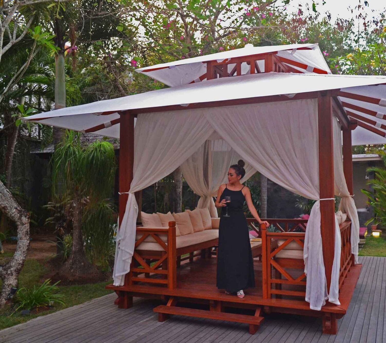 Exquisite Handcrafted Solid Wood Gazebo from Bali Indonesia 100 sq.ft 1