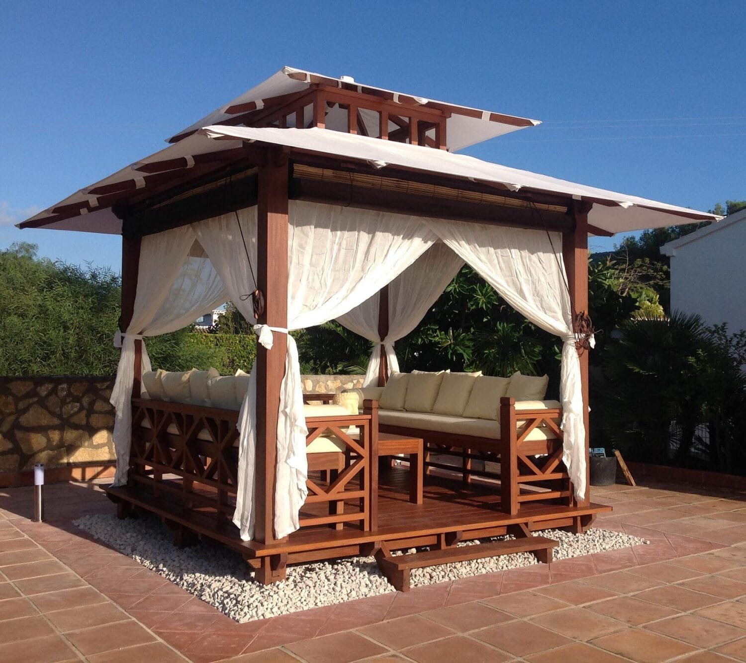 Exquisite Handcrafted Solid Wood Gazebo from Bali Indonesia 100 sq.ft 10
