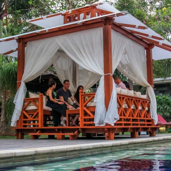 Exquisite Handcrafted Solid Wood Gazebo from Bali Indonesia 100 sq.ft 3