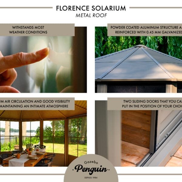 Florence Solarium 12x18 Metal Roof 41218MR 12 060051090498 (19)