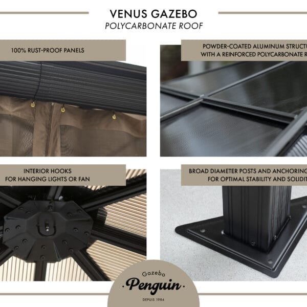 Venus Gazebo 10x10 Polycarbonate Roof 43200 22 060051432014 (15)