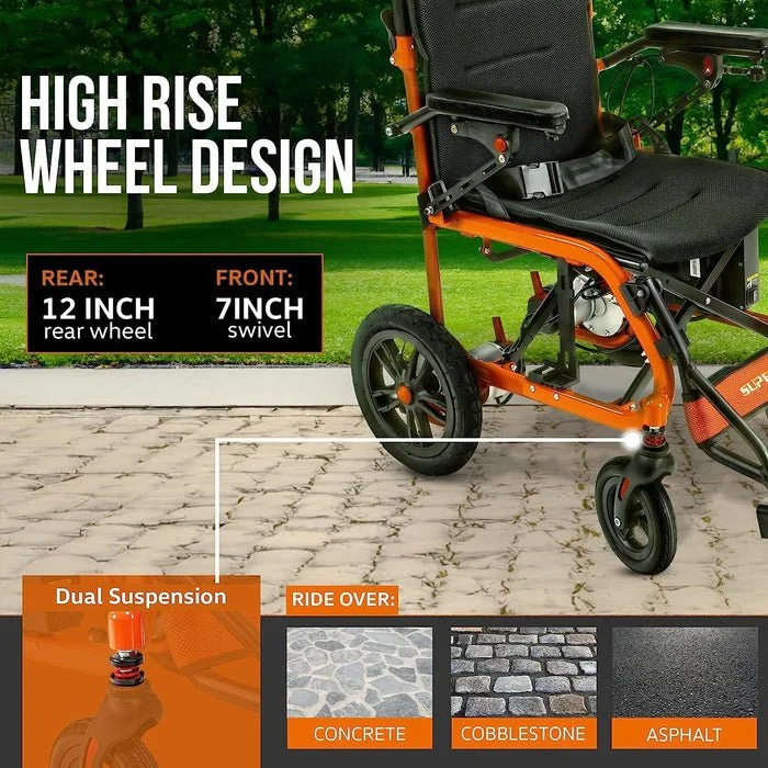 SuperHandy Foldable Aluminum Electric Wheelchair 250W Br (5)