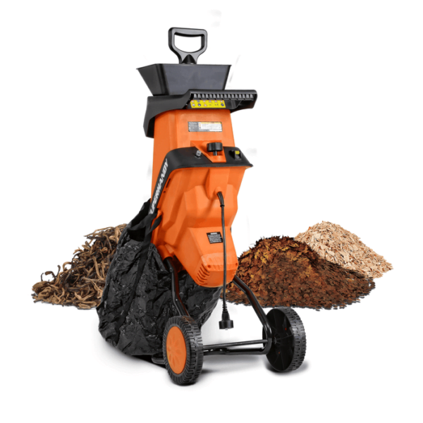 superhandy light duty electric wood chipper for small branches leaves and debris orange wood chipper gut018 fba 30106703364199 700x700