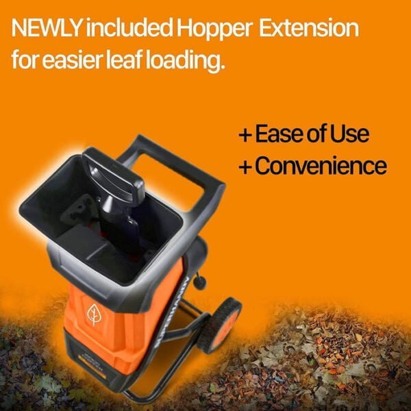 superhandy light duty electric wood chipper for small branches leaves and debris orange wood chipper gut018 fba 30106704085095 700x700