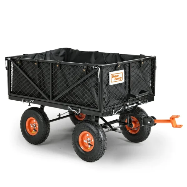 superhandy towable garden cart quick dump system 10 tires connects with tugger scooter guo109 new fba 42633071132950